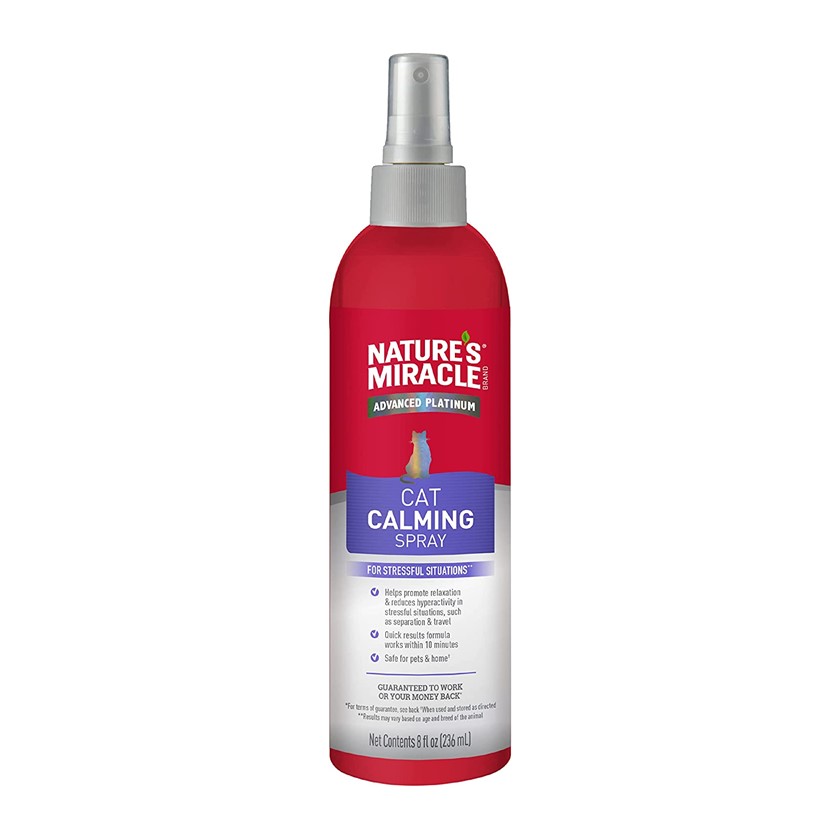 Nature's Miracle Advanced Platinum Cat Calming Spray - Calmante reductor de estrés avanzado